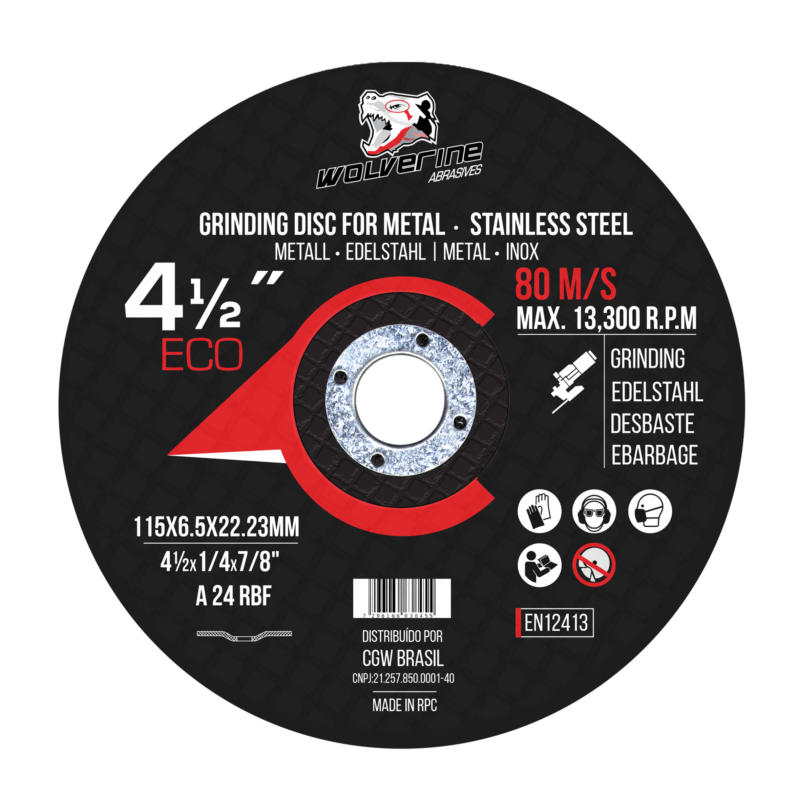 Disco Desbaste WOLVERINE 4.1/2" 6.5mm