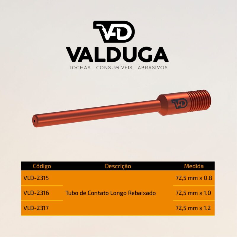 Tubo de Contato Longo Rebaixado