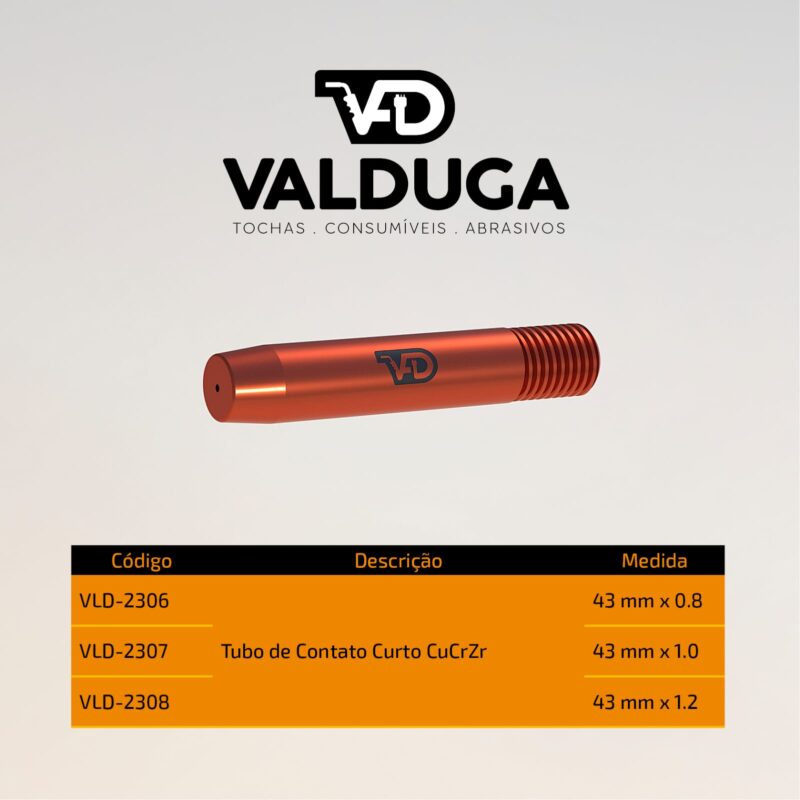 Tubo de Contato Curto CuCrZr