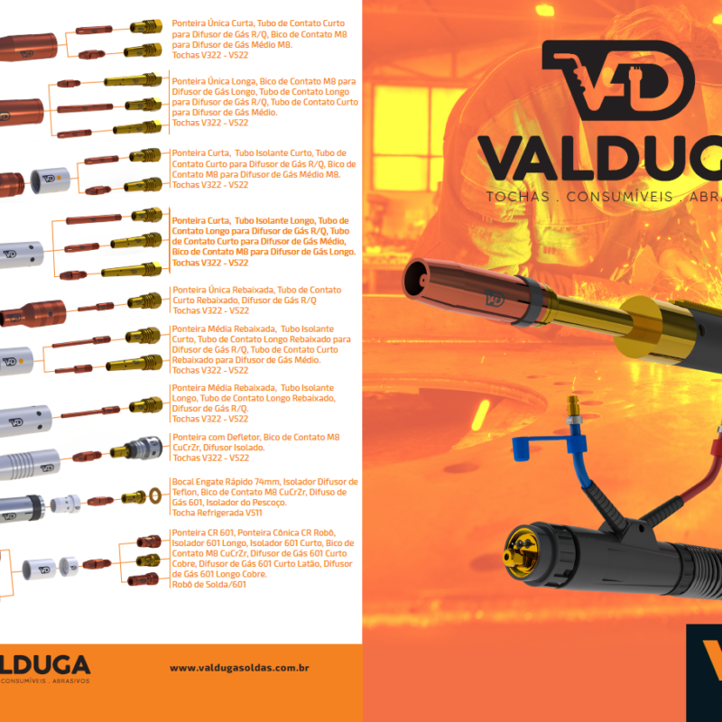 Tocha solda MIG Valduga V511 Automática